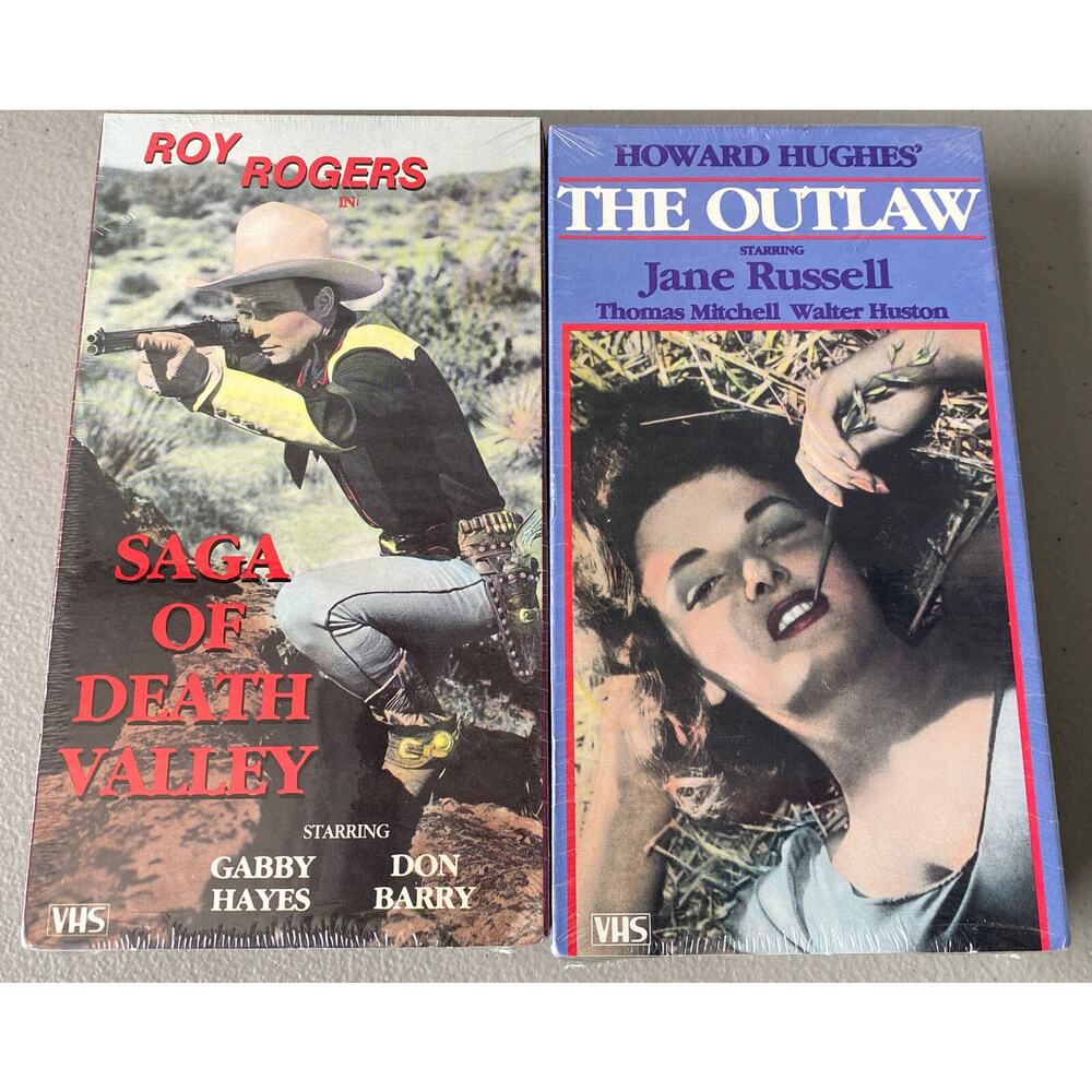The Outlaw 1943 Jane Russell 1939 Saga Of Death Valley Roy Rogers VHS Tapes NEW